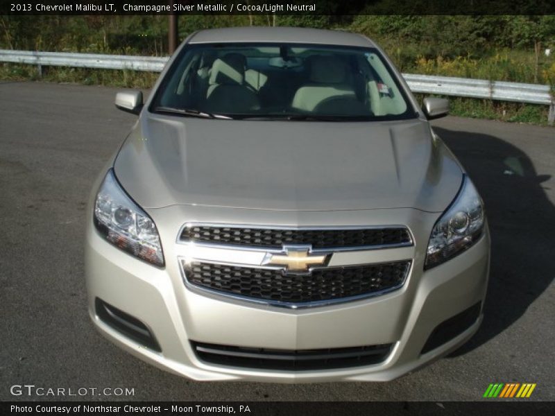 Champagne Silver Metallic / Cocoa/Light Neutral 2013 Chevrolet Malibu LT
