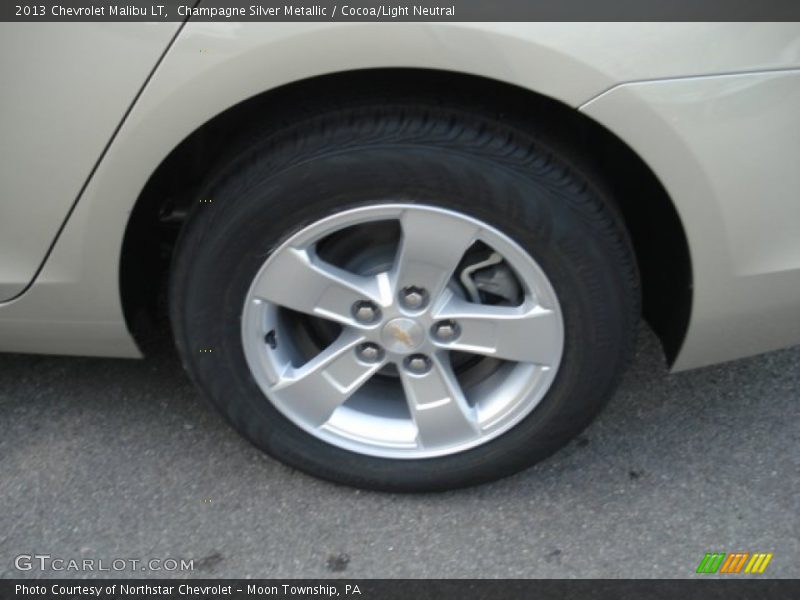 Champagne Silver Metallic / Cocoa/Light Neutral 2013 Chevrolet Malibu LT