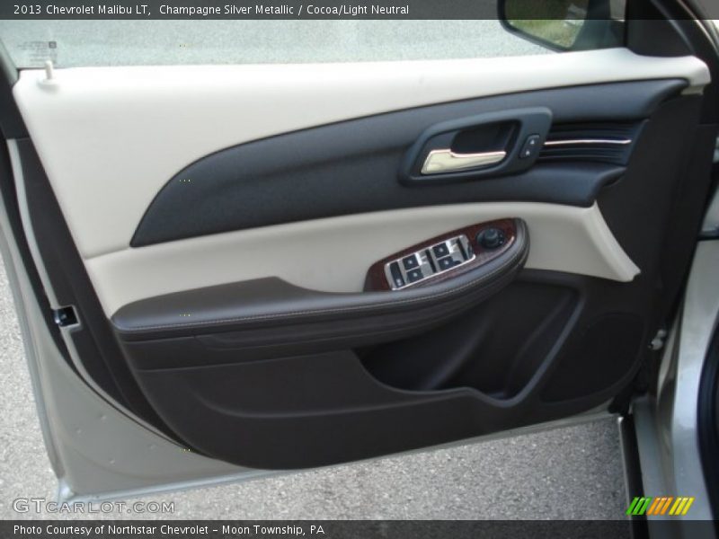 Champagne Silver Metallic / Cocoa/Light Neutral 2013 Chevrolet Malibu LT