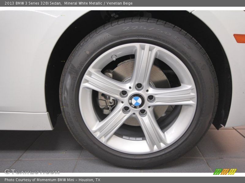 Mineral White Metallic / Venetian Beige 2013 BMW 3 Series 328i Sedan