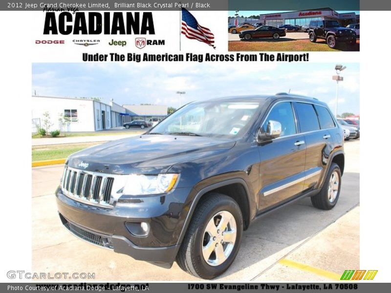 Brilliant Black Crystal Pearl / Black 2012 Jeep Grand Cherokee Limited