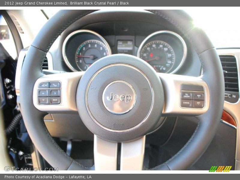 Brilliant Black Crystal Pearl / Black 2012 Jeep Grand Cherokee Limited