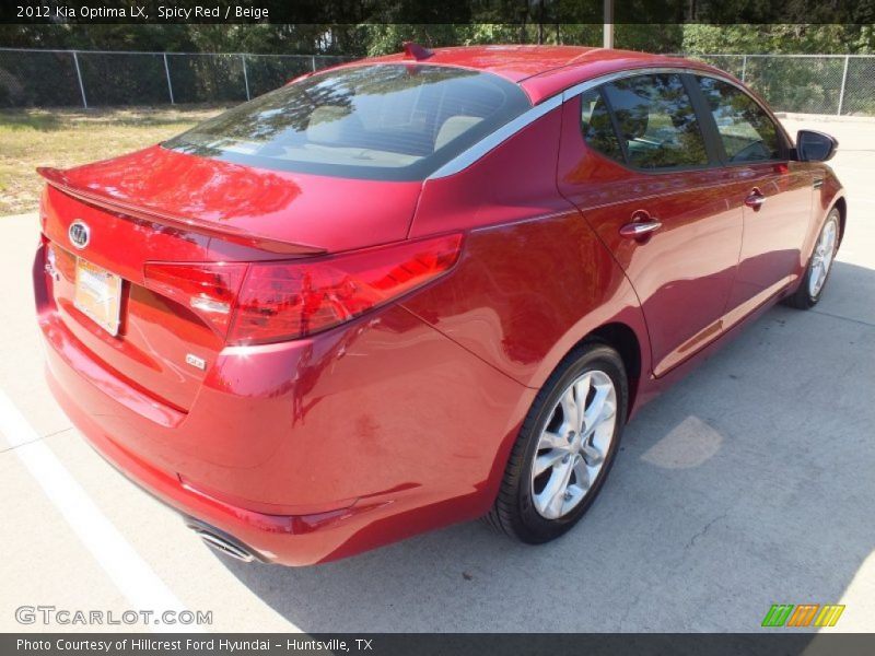 Spicy Red / Beige 2012 Kia Optima LX