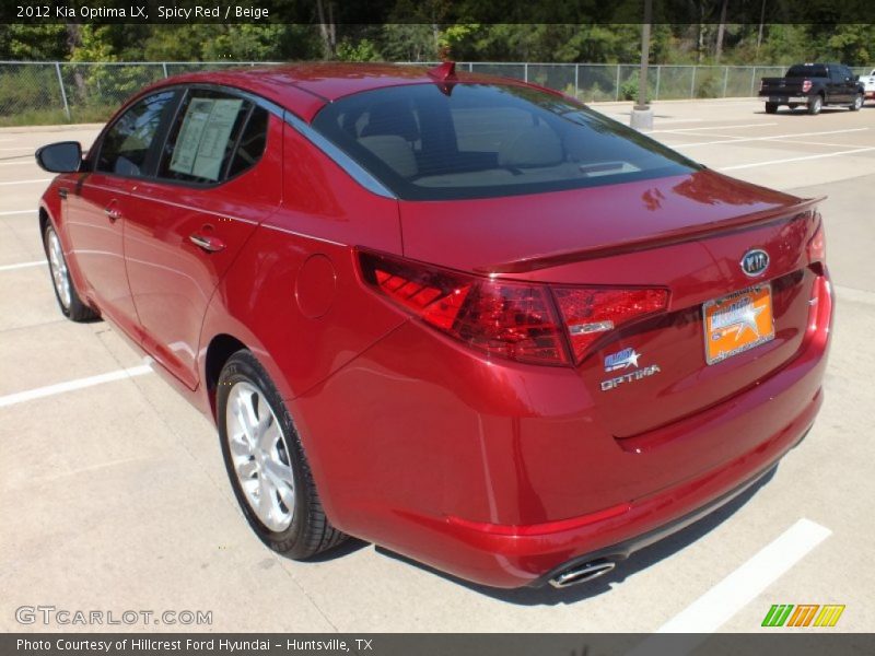 Spicy Red / Beige 2012 Kia Optima LX