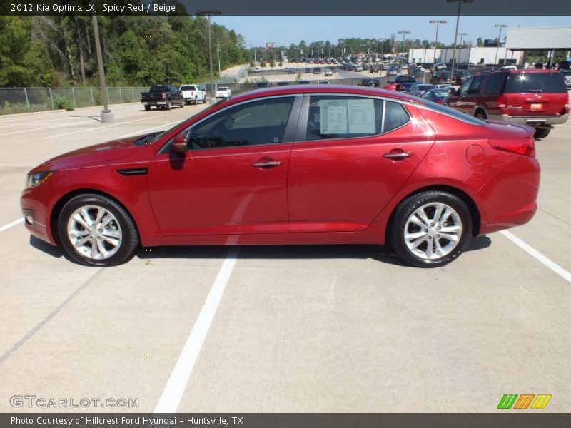 Spicy Red / Beige 2012 Kia Optima LX