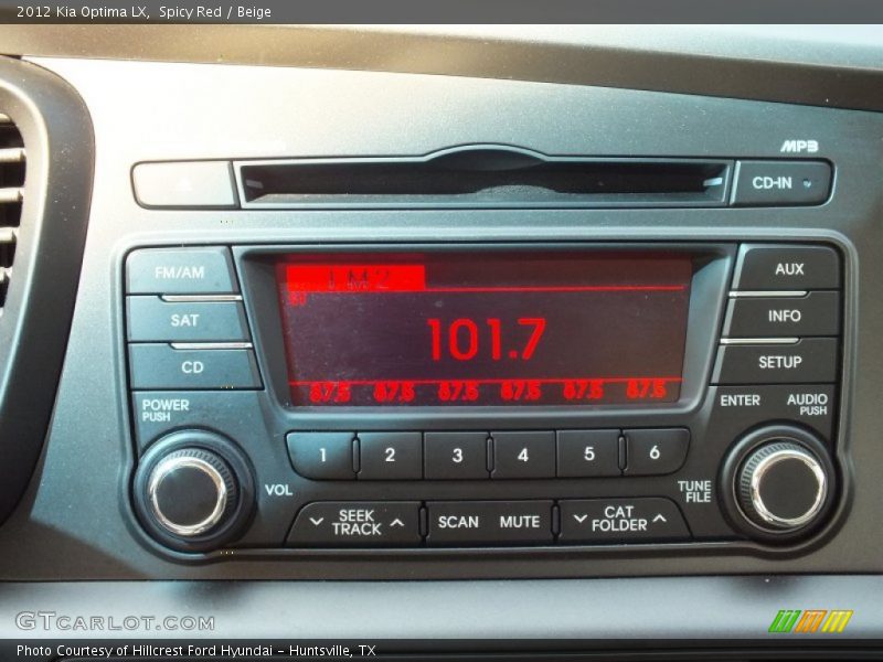 Spicy Red / Beige 2012 Kia Optima LX