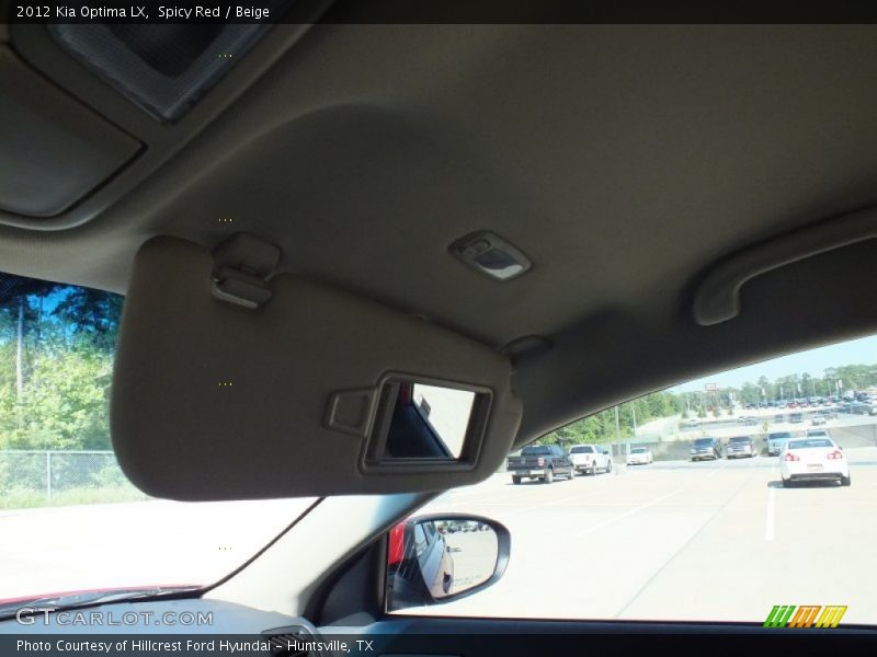 Spicy Red / Beige 2012 Kia Optima LX