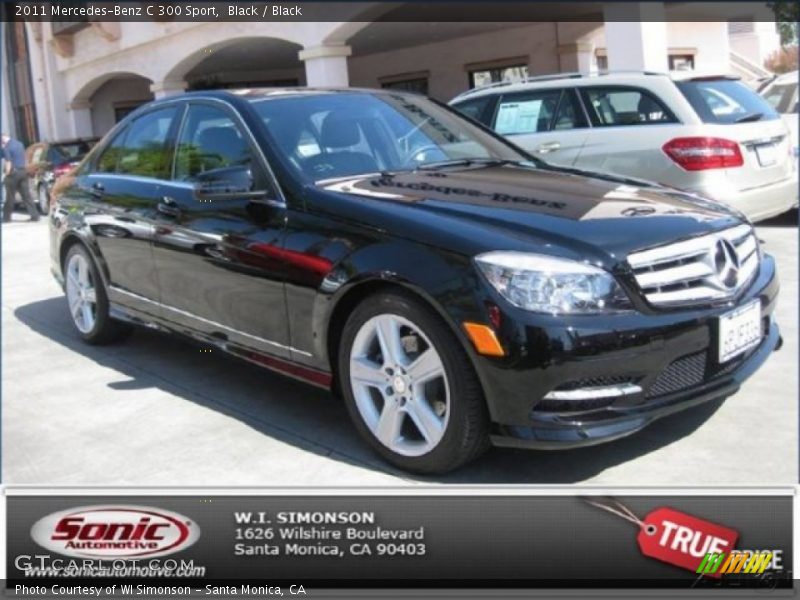 Black / Black 2011 Mercedes-Benz C 300 Sport