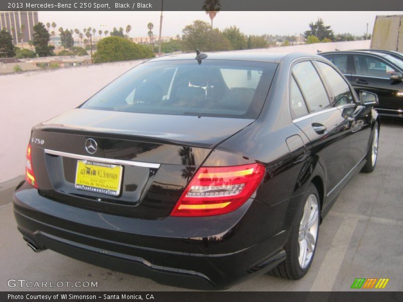 Black / Black 2013 Mercedes-Benz C 250 Sport