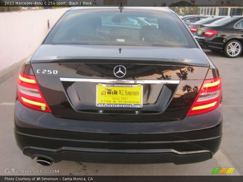 Black / Black 2013 Mercedes-Benz C 250 Sport