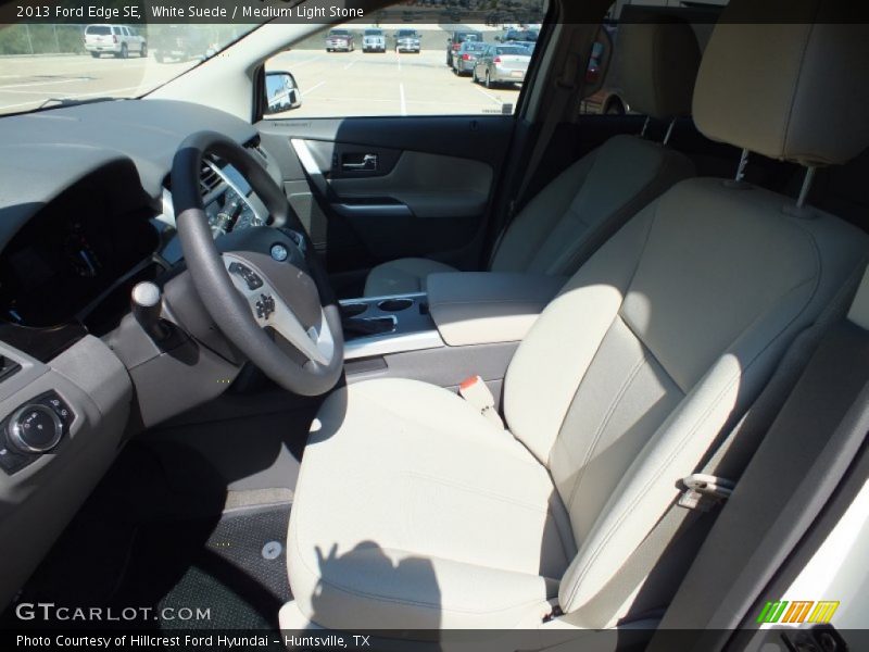 White Suede / Medium Light Stone 2013 Ford Edge SE