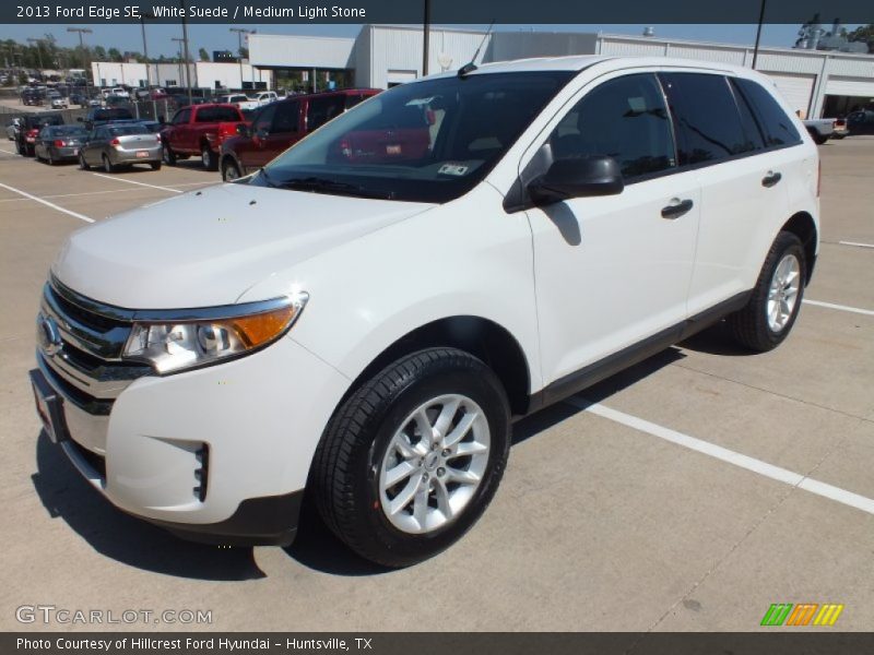 White Suede / Medium Light Stone 2013 Ford Edge SE