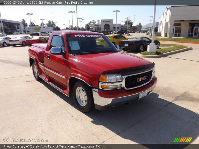 Fire Red / Graphite 2002 GMC Sierra 1500 SLE Regular Cab