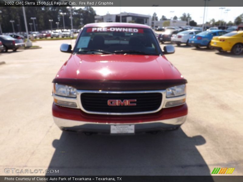 Fire Red / Graphite 2002 GMC Sierra 1500 SLE Regular Cab