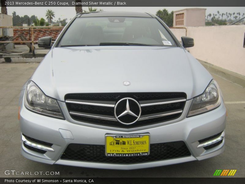 Diamond Silver Metallic / Black 2013 Mercedes-Benz C 250 Coupe