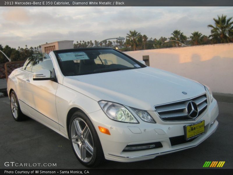 Diamond White Metallic / Black 2013 Mercedes-Benz E 350 Cabriolet