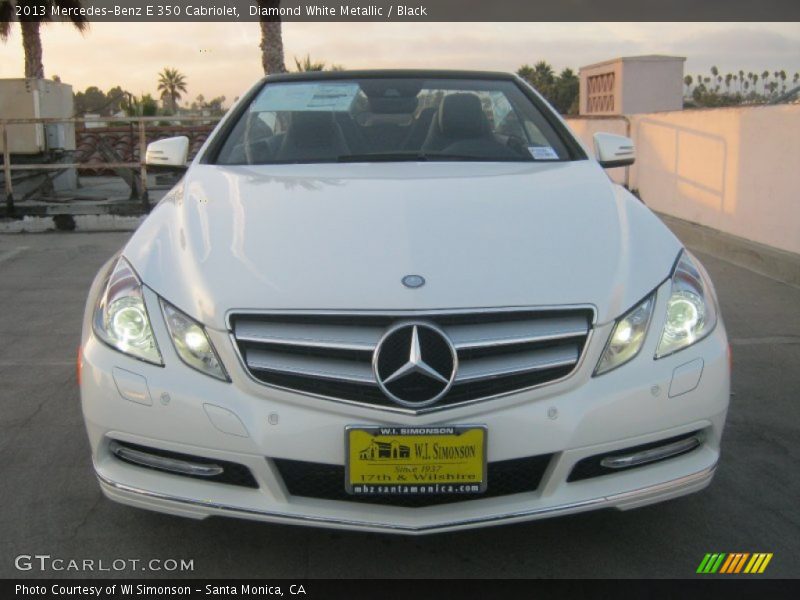 Diamond White Metallic / Black 2013 Mercedes-Benz E 350 Cabriolet