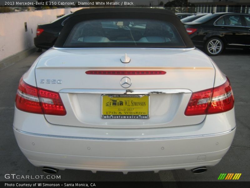 Diamond White Metallic / Black 2013 Mercedes-Benz E 350 Cabriolet