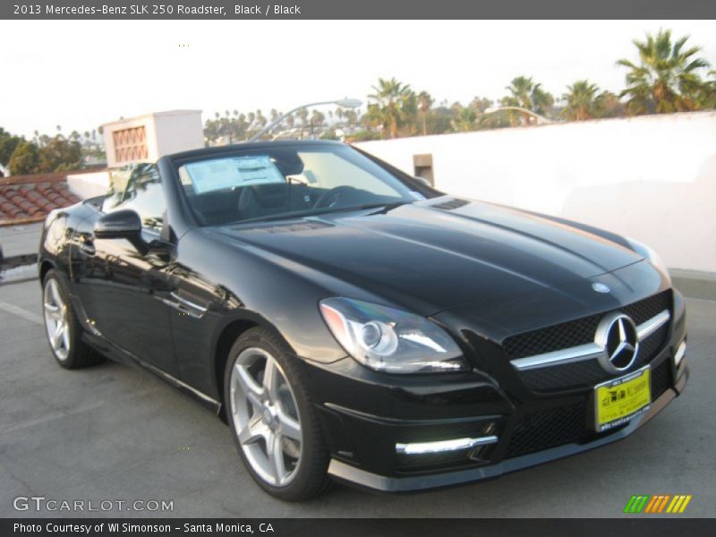 Black / Black 2013 Mercedes-Benz SLK 250 Roadster