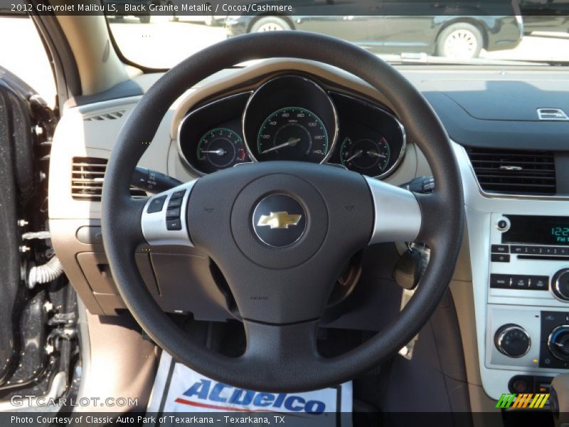 Black Granite Metallic / Cocoa/Cashmere 2012 Chevrolet Malibu LS