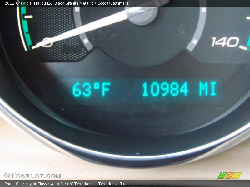 Black Granite Metallic / Cocoa/Cashmere 2012 Chevrolet Malibu LS