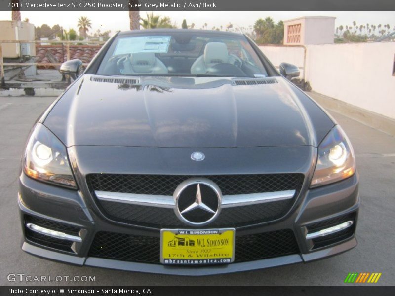 Steel Grey Metallic / Ash/Black 2013 Mercedes-Benz SLK 250 Roadster