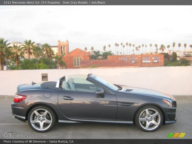 Steel Grey Metallic / Ash/Black 2013 Mercedes-Benz SLK 250 Roadster