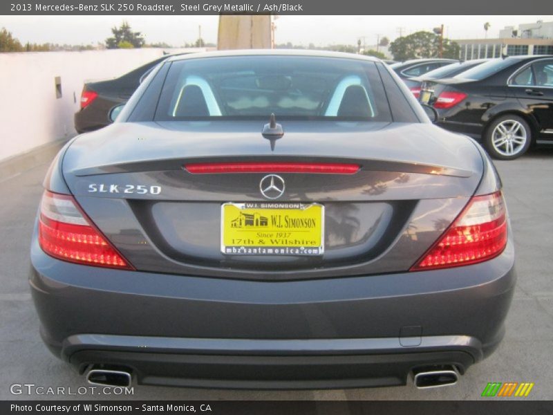 Steel Grey Metallic / Ash/Black 2013 Mercedes-Benz SLK 250 Roadster
