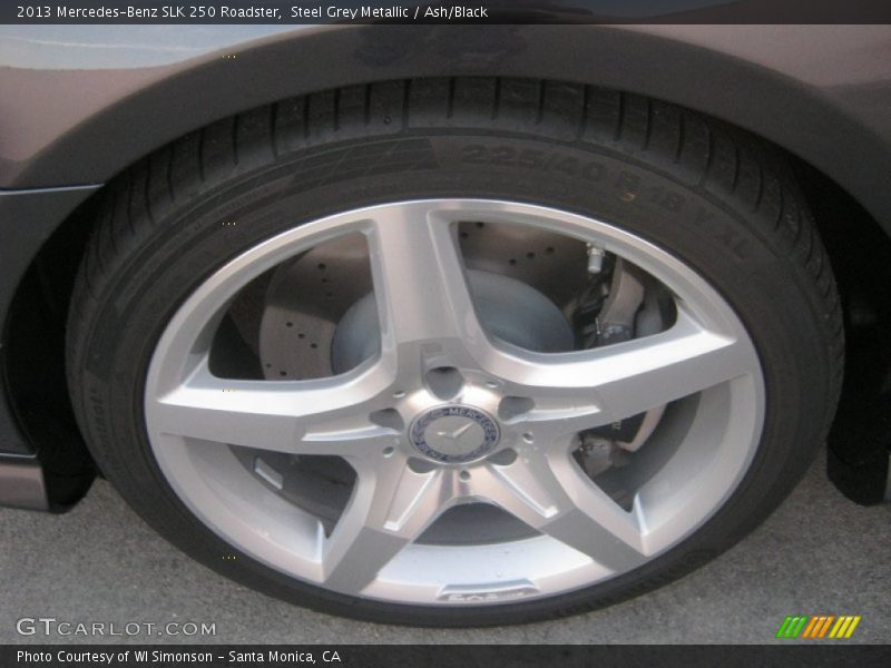 Steel Grey Metallic / Ash/Black 2013 Mercedes-Benz SLK 250 Roadster