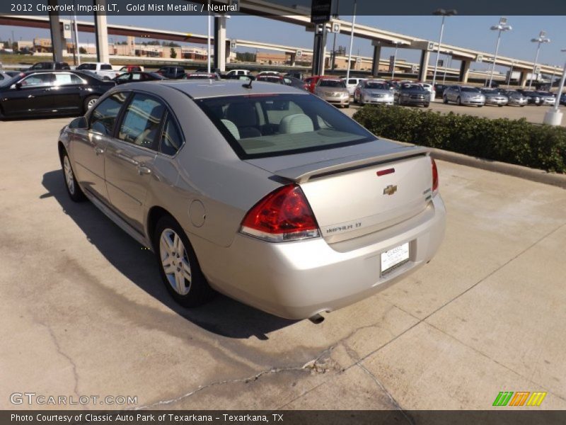 Gold Mist Metallic / Neutral 2012 Chevrolet Impala LT