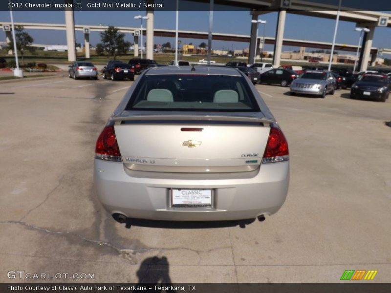 Gold Mist Metallic / Neutral 2012 Chevrolet Impala LT