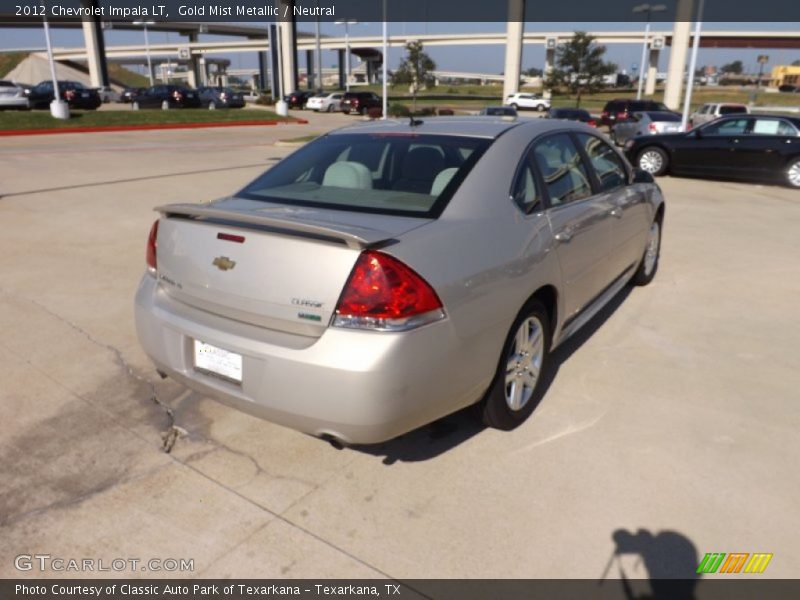 Gold Mist Metallic / Neutral 2012 Chevrolet Impala LT