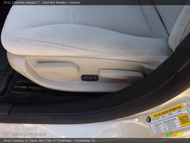 Gold Mist Metallic / Neutral 2012 Chevrolet Impala LT