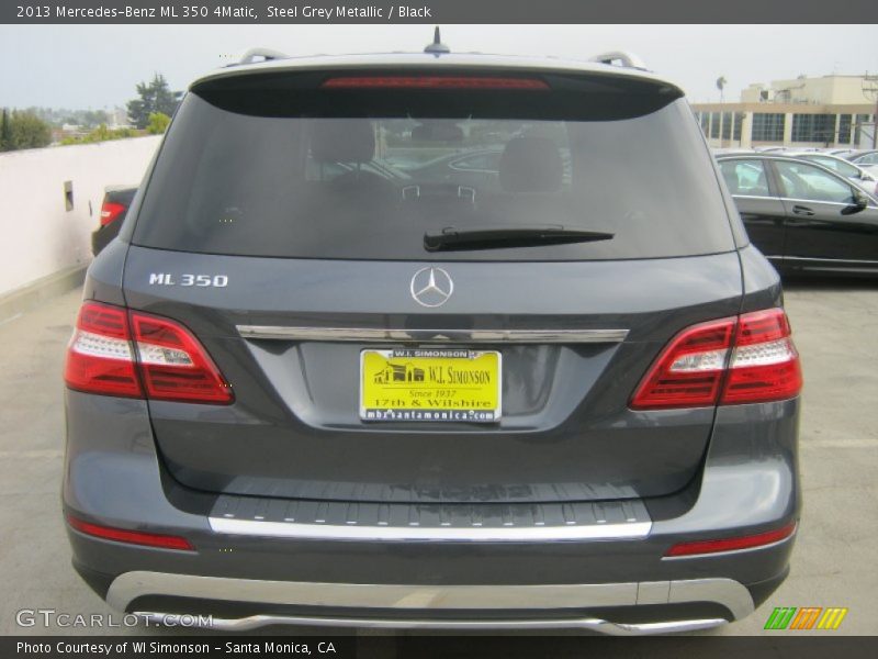 Steel Grey Metallic / Black 2013 Mercedes-Benz ML 350 4Matic