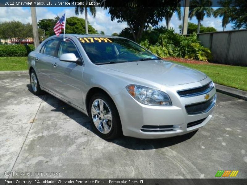 Silver Ice Metallic / Ebony 2012 Chevrolet Malibu LT