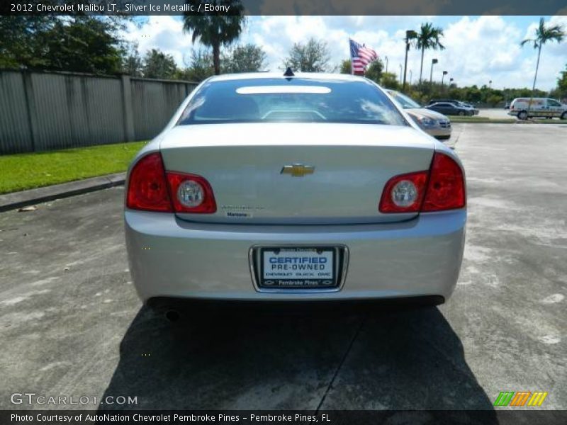 Silver Ice Metallic / Ebony 2012 Chevrolet Malibu LT
