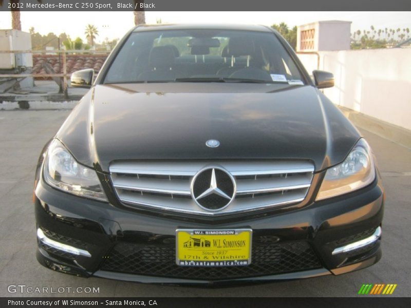 Black / Black 2012 Mercedes-Benz C 250 Sport