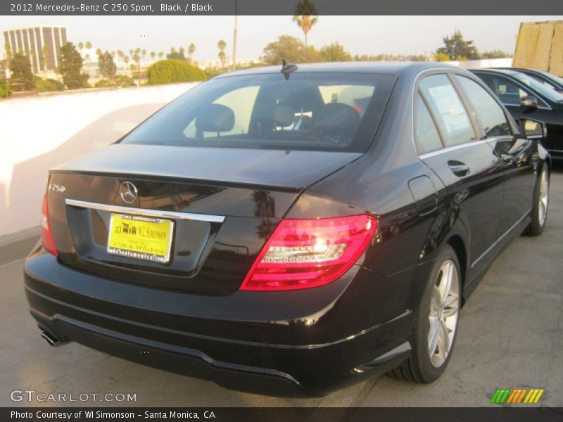 Black / Black 2012 Mercedes-Benz C 250 Sport
