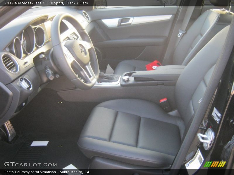 Black / Black 2012 Mercedes-Benz C 250 Sport