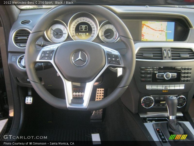 Black / Black 2012 Mercedes-Benz C 250 Sport