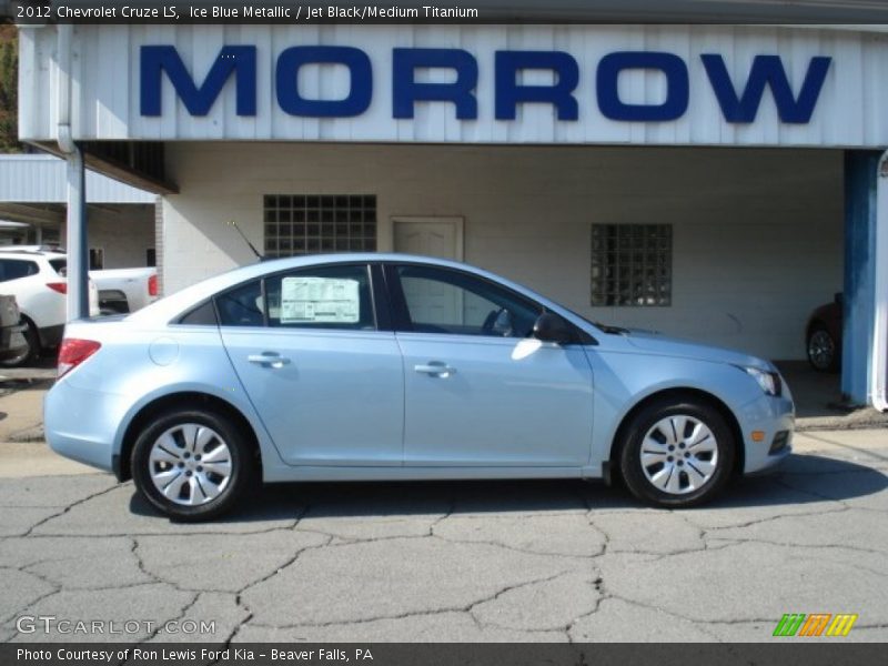 Ice Blue Metallic / Jet Black/Medium Titanium 2012 Chevrolet Cruze LS