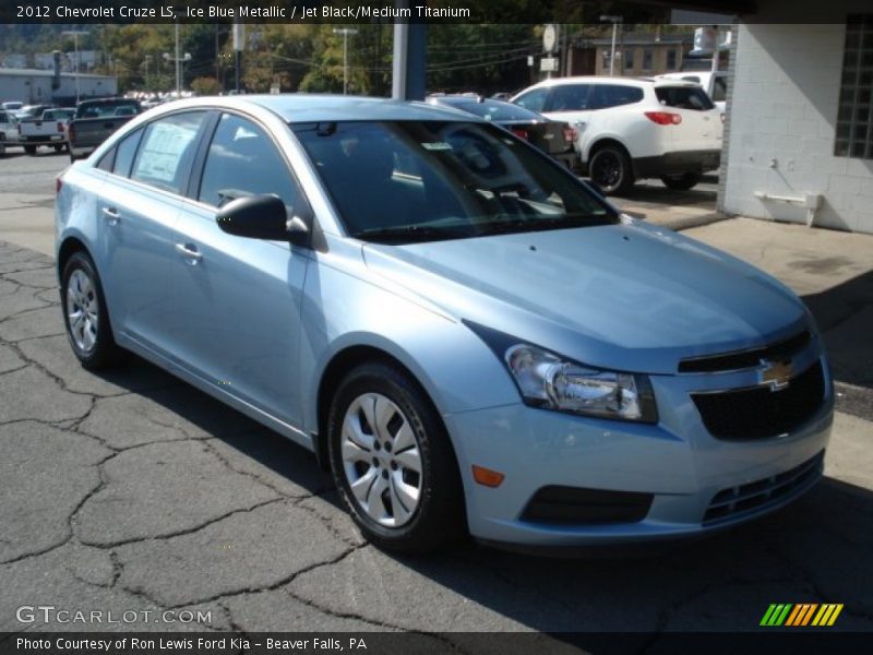 Ice Blue Metallic / Jet Black/Medium Titanium 2012 Chevrolet Cruze LS