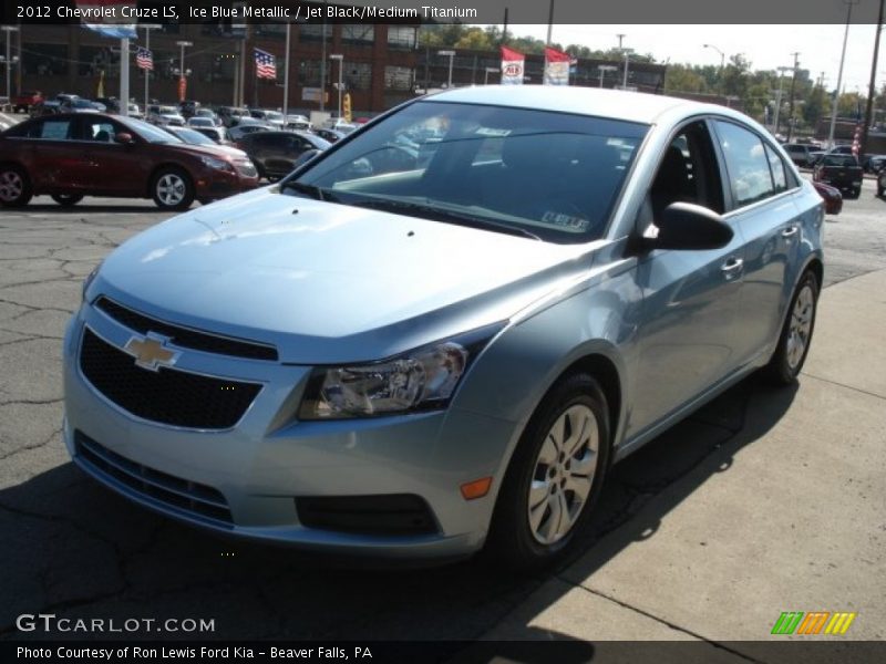 Ice Blue Metallic / Jet Black/Medium Titanium 2012 Chevrolet Cruze LS