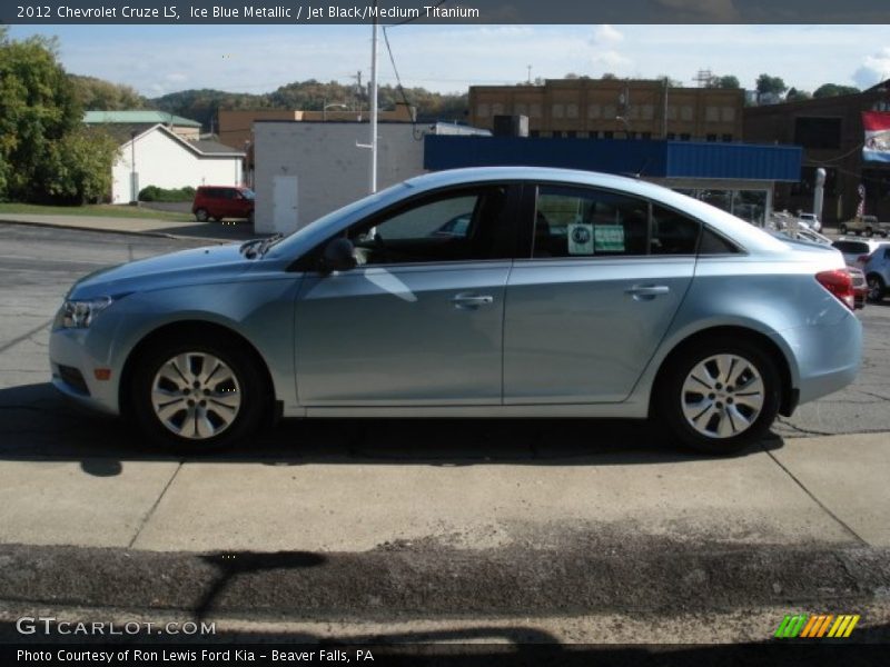 Ice Blue Metallic / Jet Black/Medium Titanium 2012 Chevrolet Cruze LS