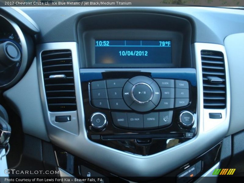 Ice Blue Metallic / Jet Black/Medium Titanium 2012 Chevrolet Cruze LS
