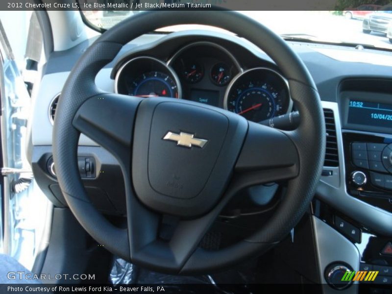 Ice Blue Metallic / Jet Black/Medium Titanium 2012 Chevrolet Cruze LS