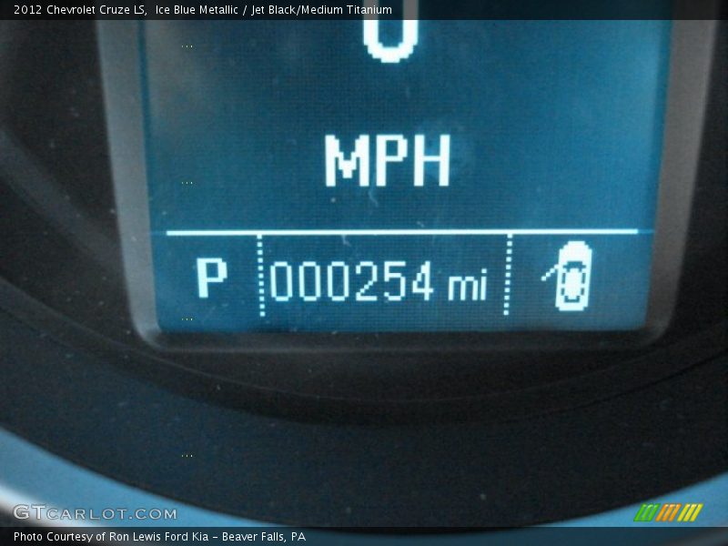 Ice Blue Metallic / Jet Black/Medium Titanium 2012 Chevrolet Cruze LS