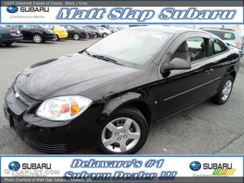 Black / Gray 2007 Chevrolet Cobalt LS Coupe