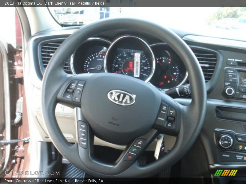 Dark Cherry Pearl Metallic / Beige 2013 Kia Optima LX