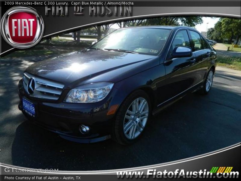Capri Blue Metallic / Almond/Mocha 2009 Mercedes-Benz C 300 Luxury